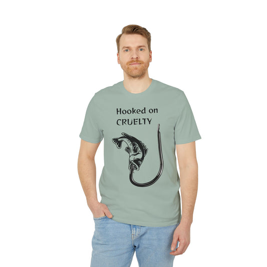 Hooked On Cruelty - Unisex T-Shirt - Against Fishing - Catch the eye of fishermen