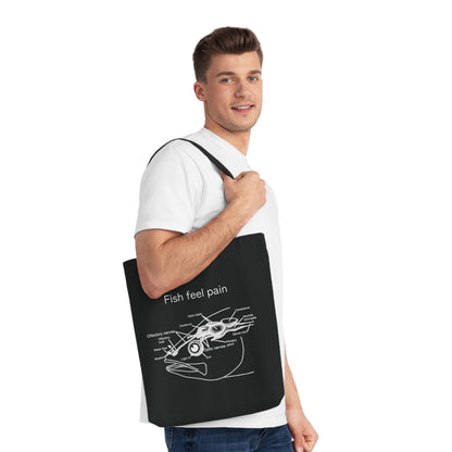 Fish Feel Pain - Woven Tote Bag - Animal Rights Activism