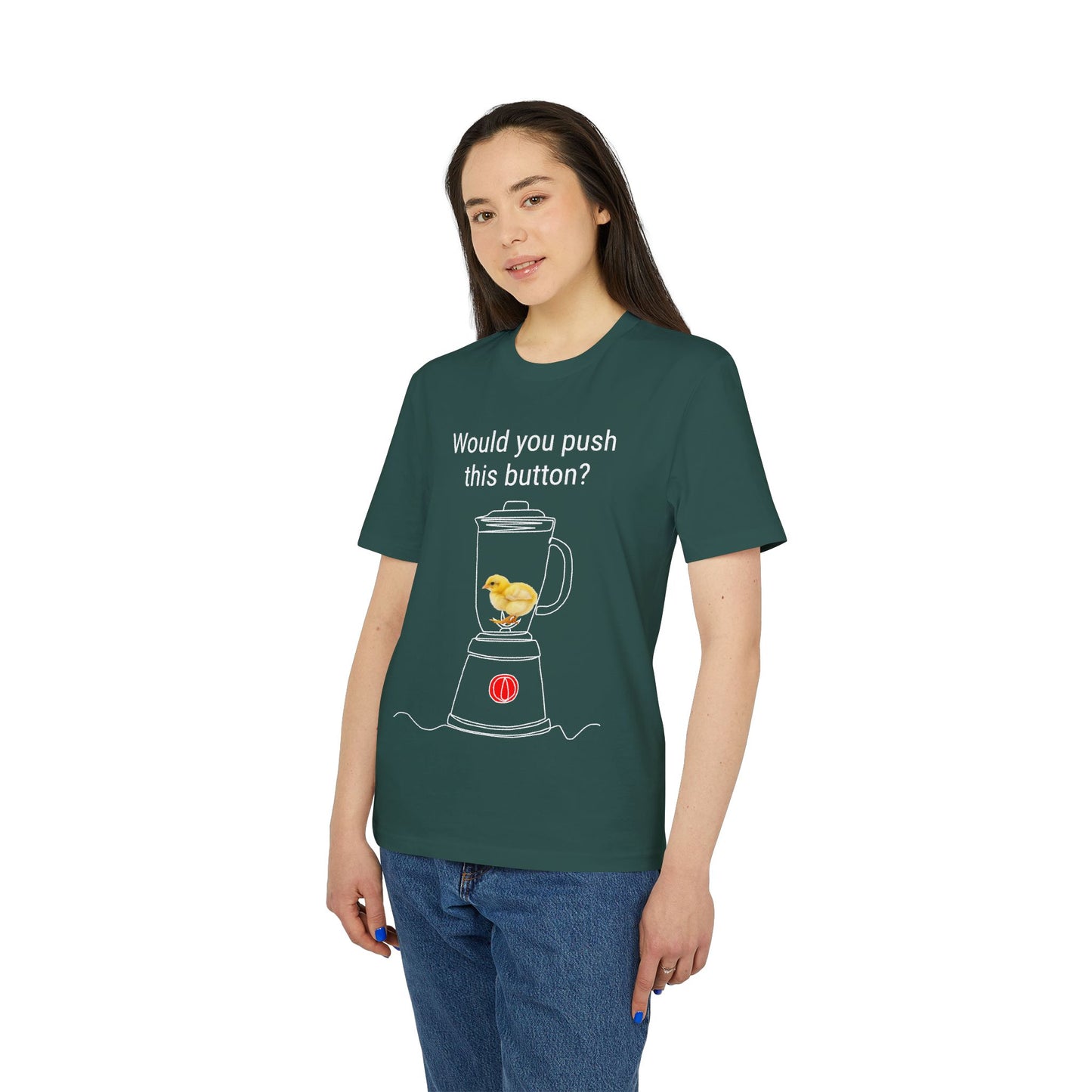 Would you push the button? - Unisex Creator 2.0 T-Shirt - Against egg industry