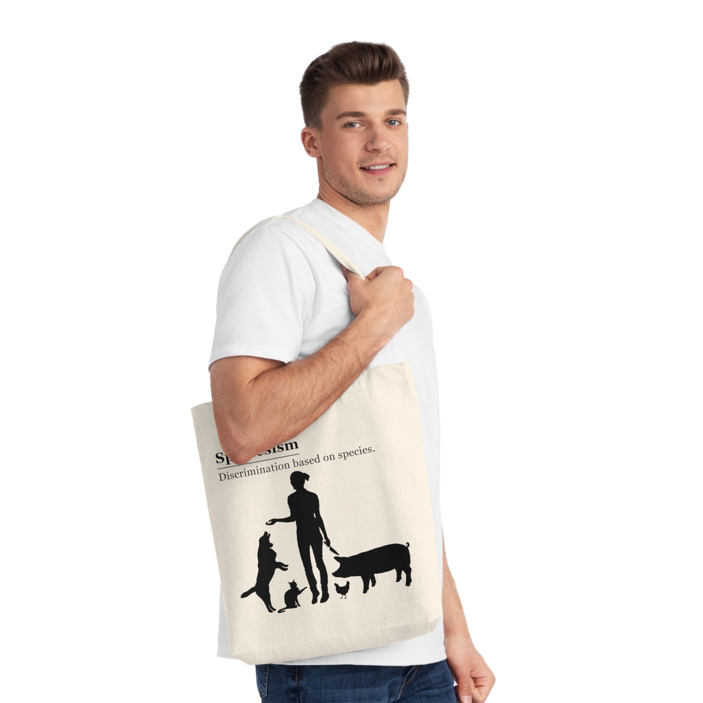 Speciesism Definition - Woven Tote Bag - Graphic design speciesism