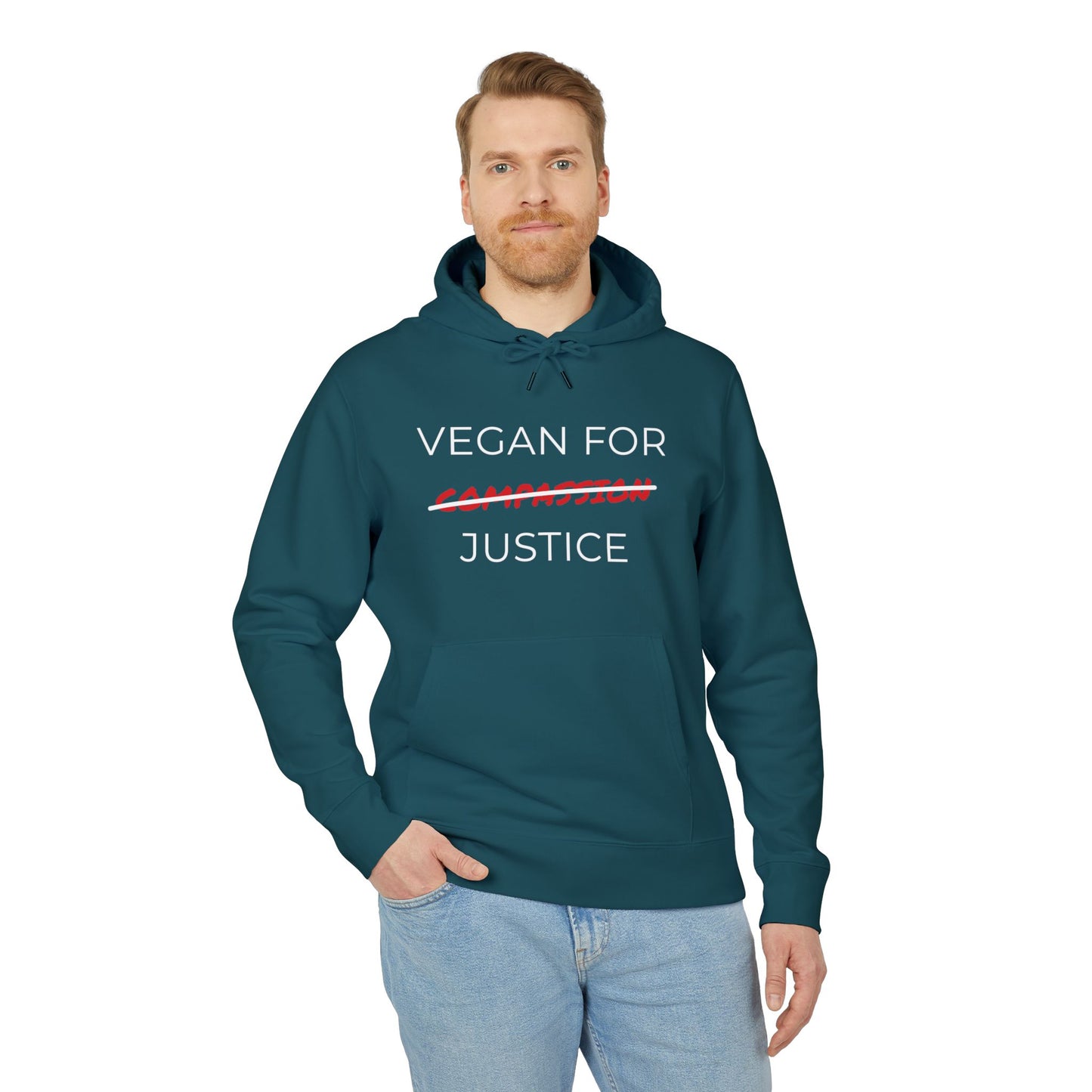Vegan For Justice - Unisex Hoodie - Animal rights activism Hoodie