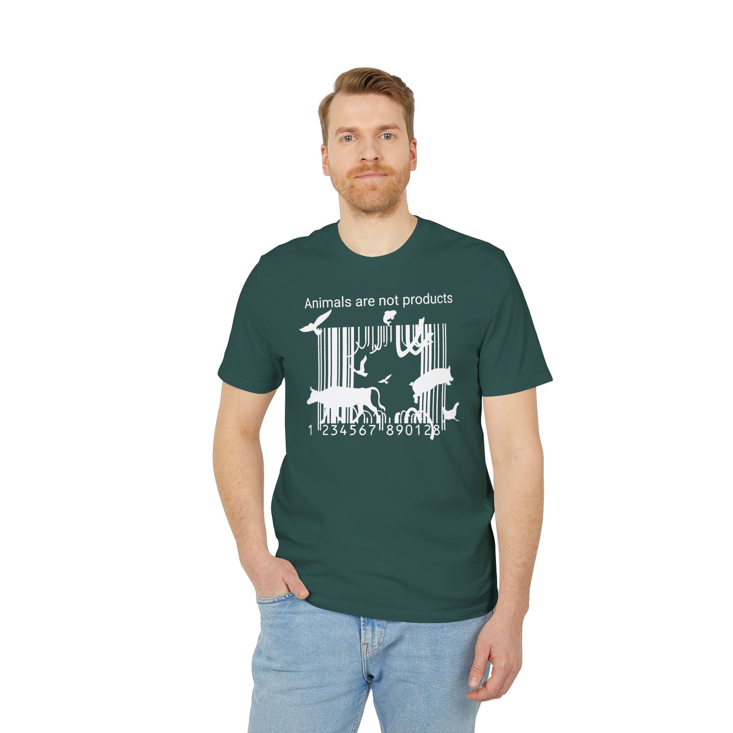 Animals Are Not Products - Unisex T-Shirt - Jumping out of Barcode