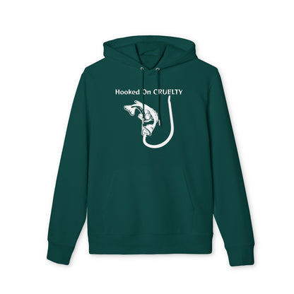 Hooked On Cruelty Design - Unisex Hoodie -  Against Fishing - Catch the eye of fishermen