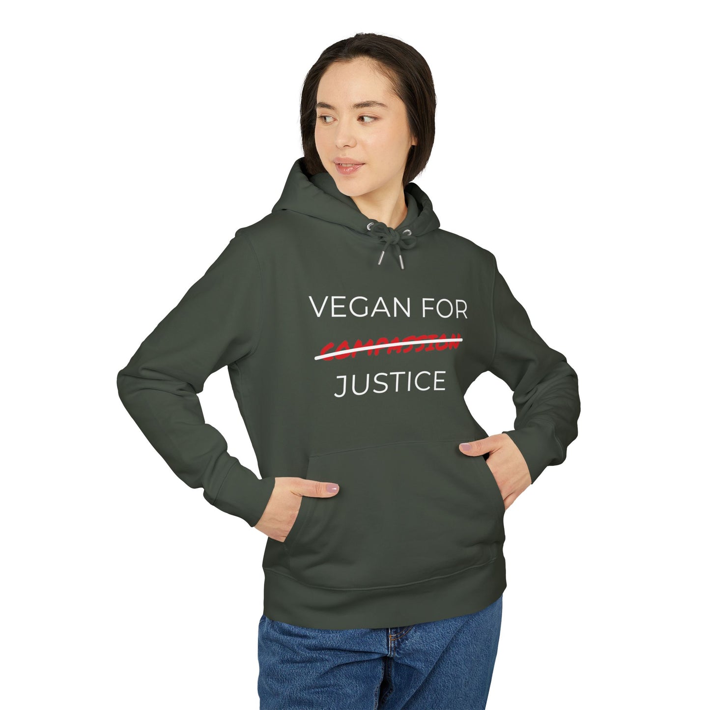 Vegan For Justice - Unisex Hoodie - Animal rights activism Hoodie