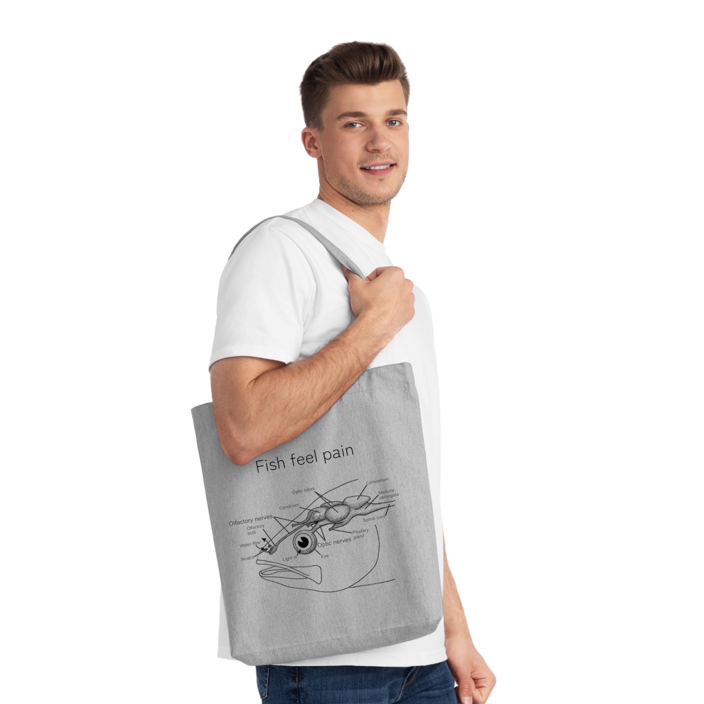 Fish Feel Pain - Woven Tote Bag - Animal Rights Activism
