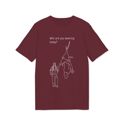 Who are you wearing today? - Unisex T-shirt - Against leather industry - cow skin to leather jacket