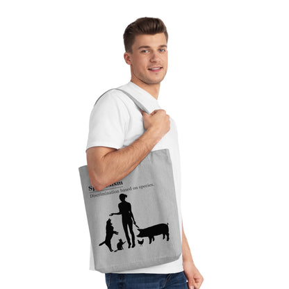 Speciesism Definition - Woven Tote Bag - Graphic design speciesism