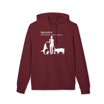 Speciesism Definition - Unisex Hoodie - Woman with Dog, Cat, Pig, and Chicken