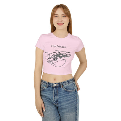 Fish Feel Pain T-Shirt - Crop Tee - Graphic Tee - Fish are not vegetables