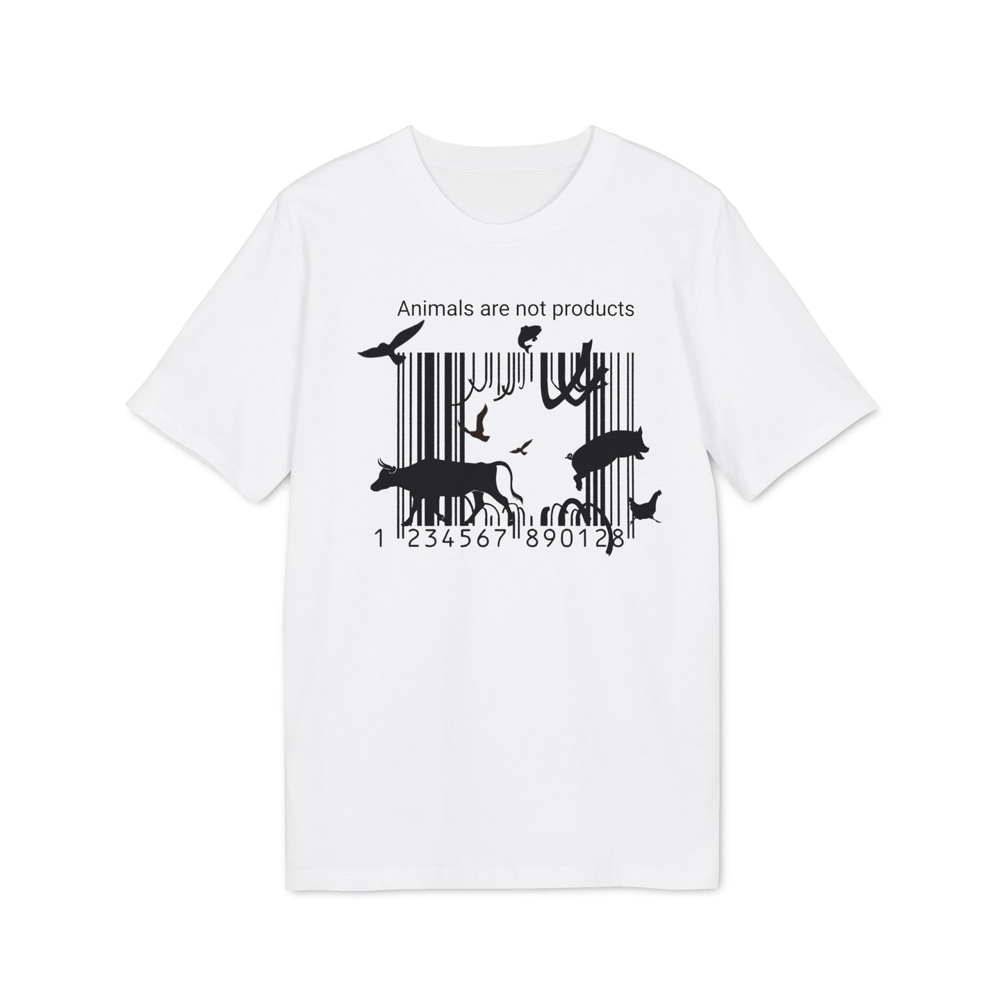 Animals Are Not Products - Unisex T-Shirt - Jumping out of Barcode