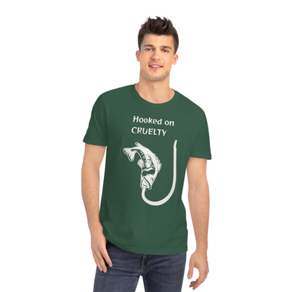 Hooked On Cruelty - Unisex Rocker T-Shirt - Against Fishing - Catch the eye of fishermen