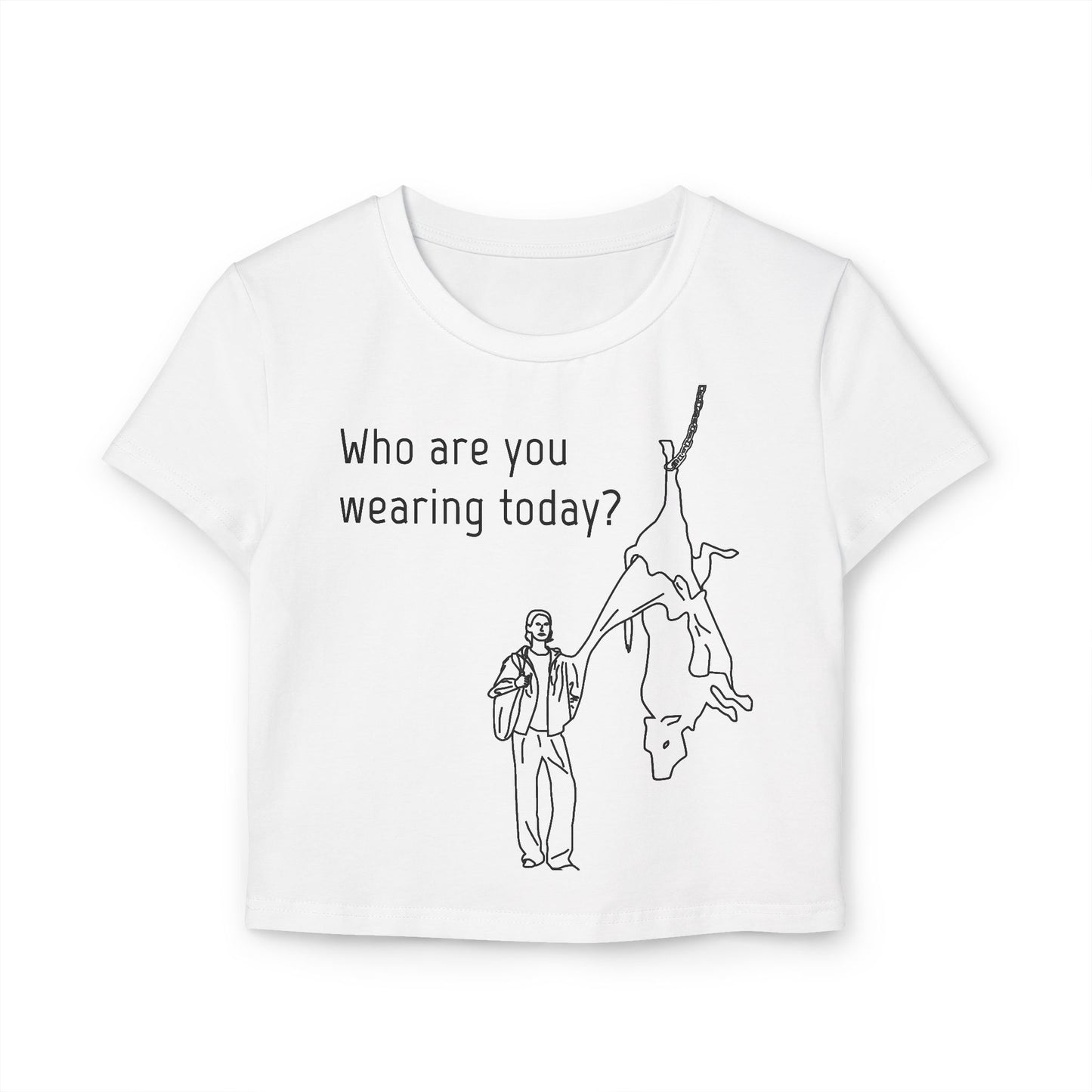 Who are you wearing today? - Crop Tee - Against leather industry - cow skin to leather jacket