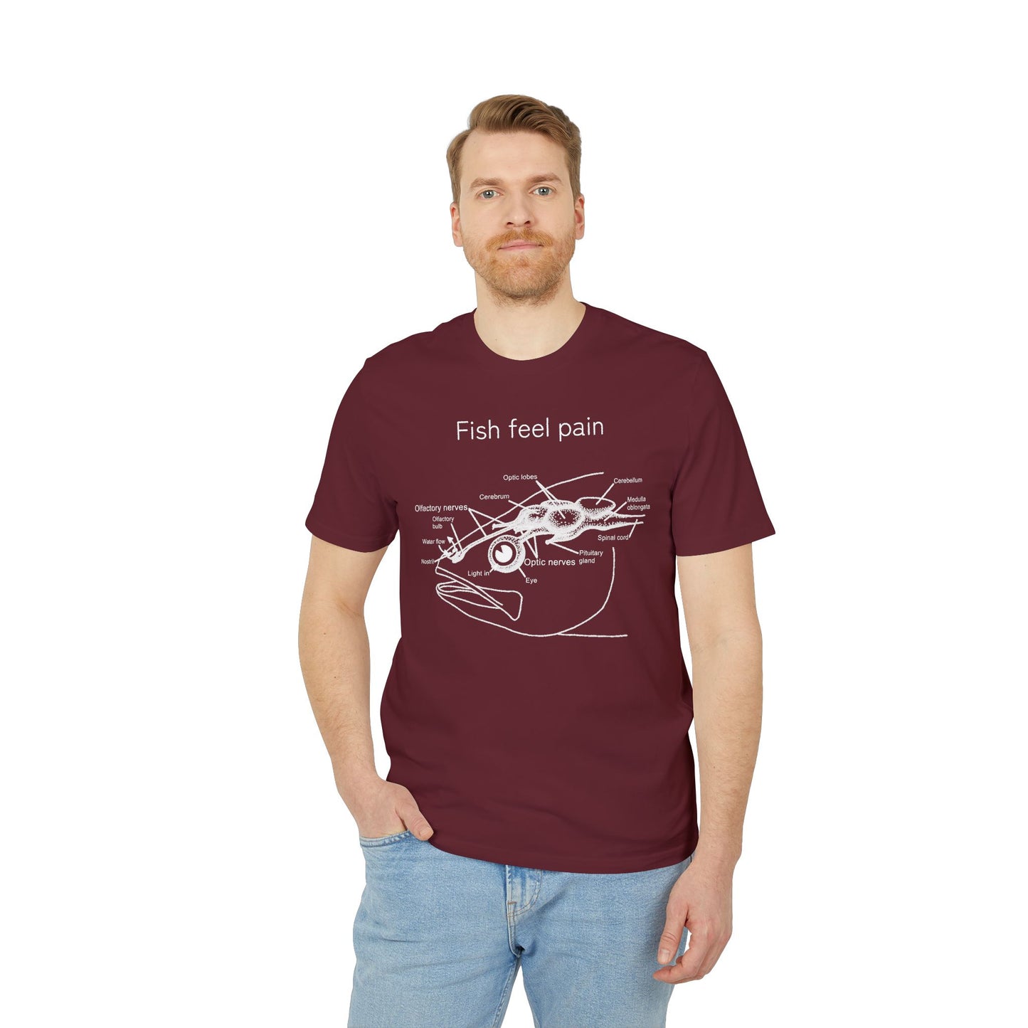 Fish Feel Pain T-Shirt - Unisex T-shirt - Graphic Tee - Fish are not vegetables