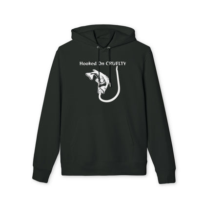 Hooked On Cruelty Design - Unisex Hoodie -  Against Fishing - Catch the eye of fishermen