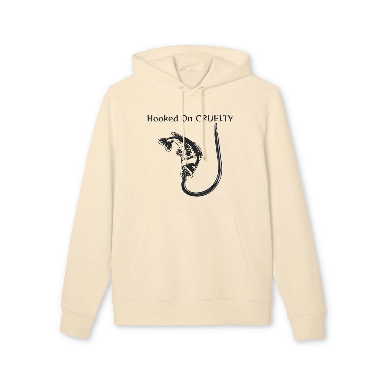 Hooked On Cruelty Design - Unisex Hoodie -  Against Fishing - Catch the eye of fishermen