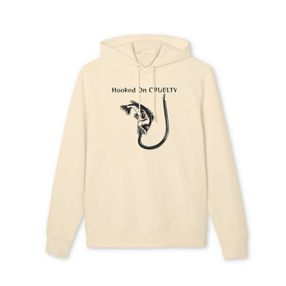 Hooked On Cruelty Design - Unisex Hoodie -  Against Fishing - Catch the eye of fishermen