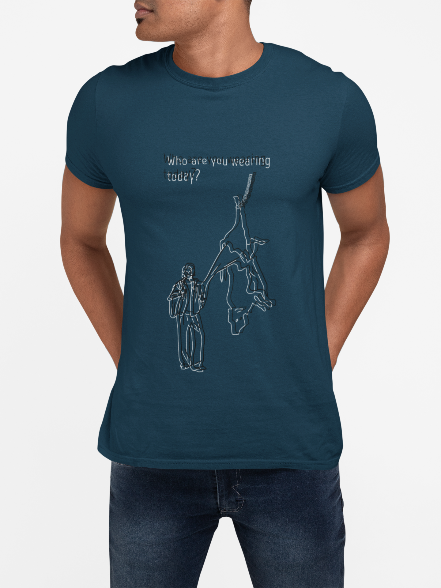 Who are you wearing today? - Unisex Rocker T-shirt - Against leather industry - cow skin to leather jacket