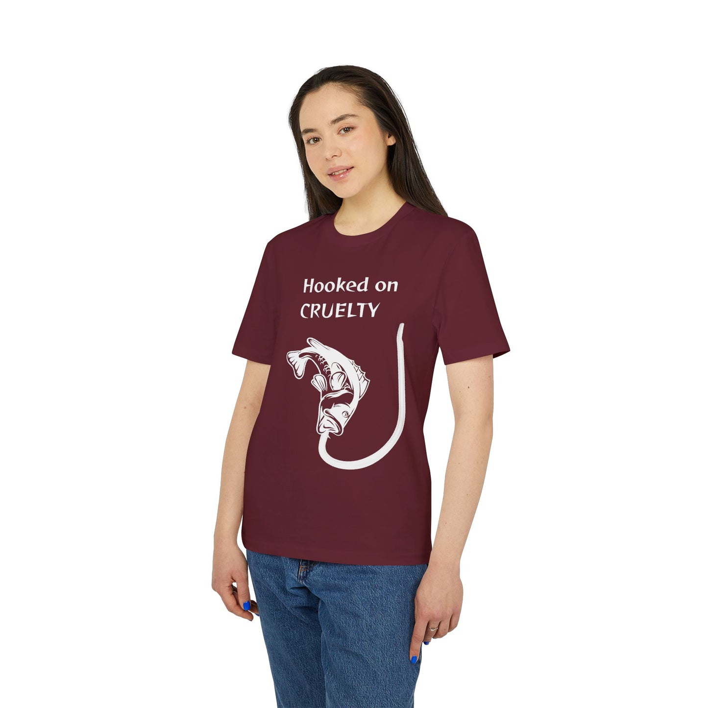 Hooked On Cruelty - Unisex T-Shirt - Against Fishing - Catch the eye of fishermen