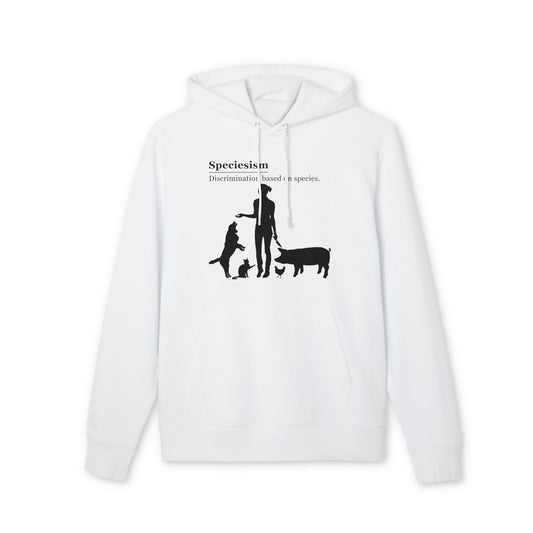 Speciesism Definition - Unisex Hoodie - Woman with Dog, Cat, Pig, and Chicken