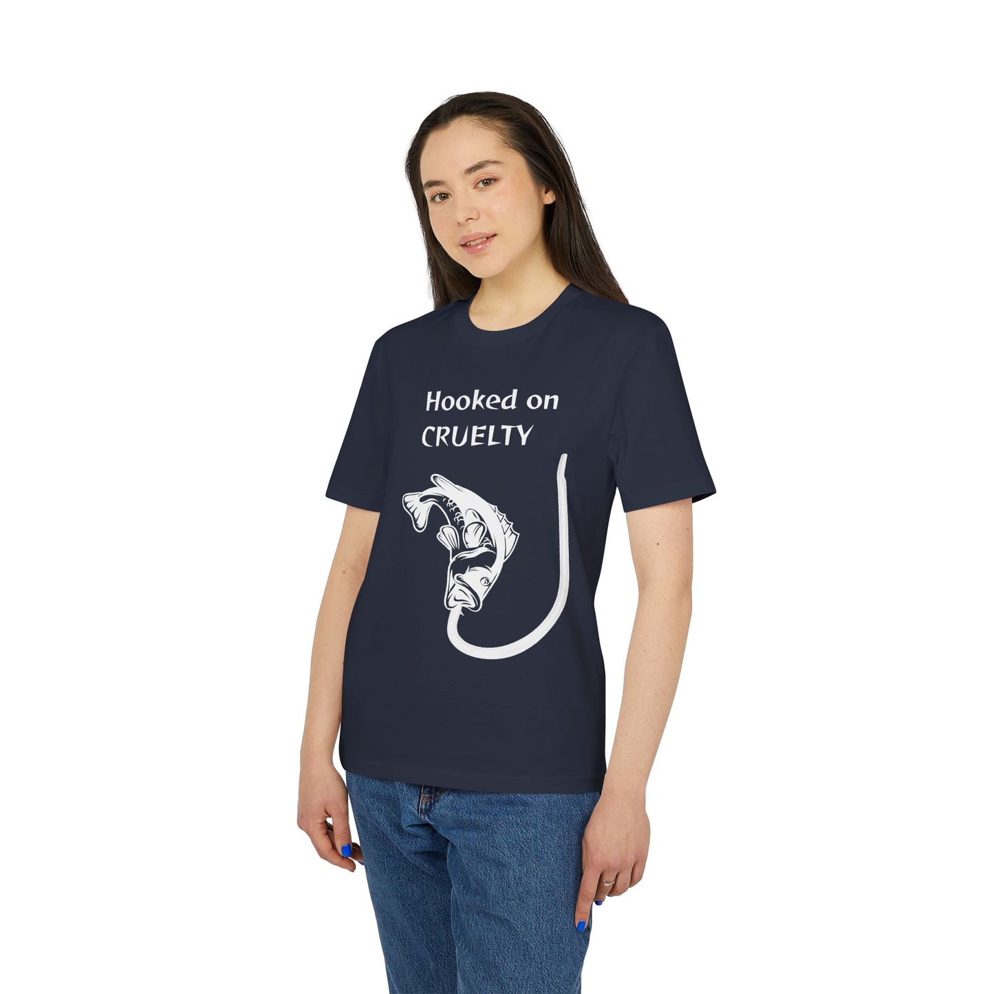 Hooked On Cruelty - Unisex T-Shirt - Against Fishing - Catch the eye of fishermen
