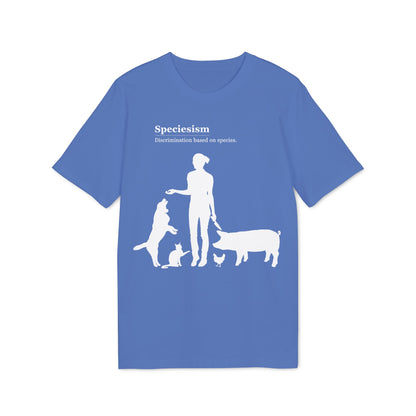 Speciesism Definition - Unisex T-Shirt - Woman with Dog, Cat, Pig, and Chicken