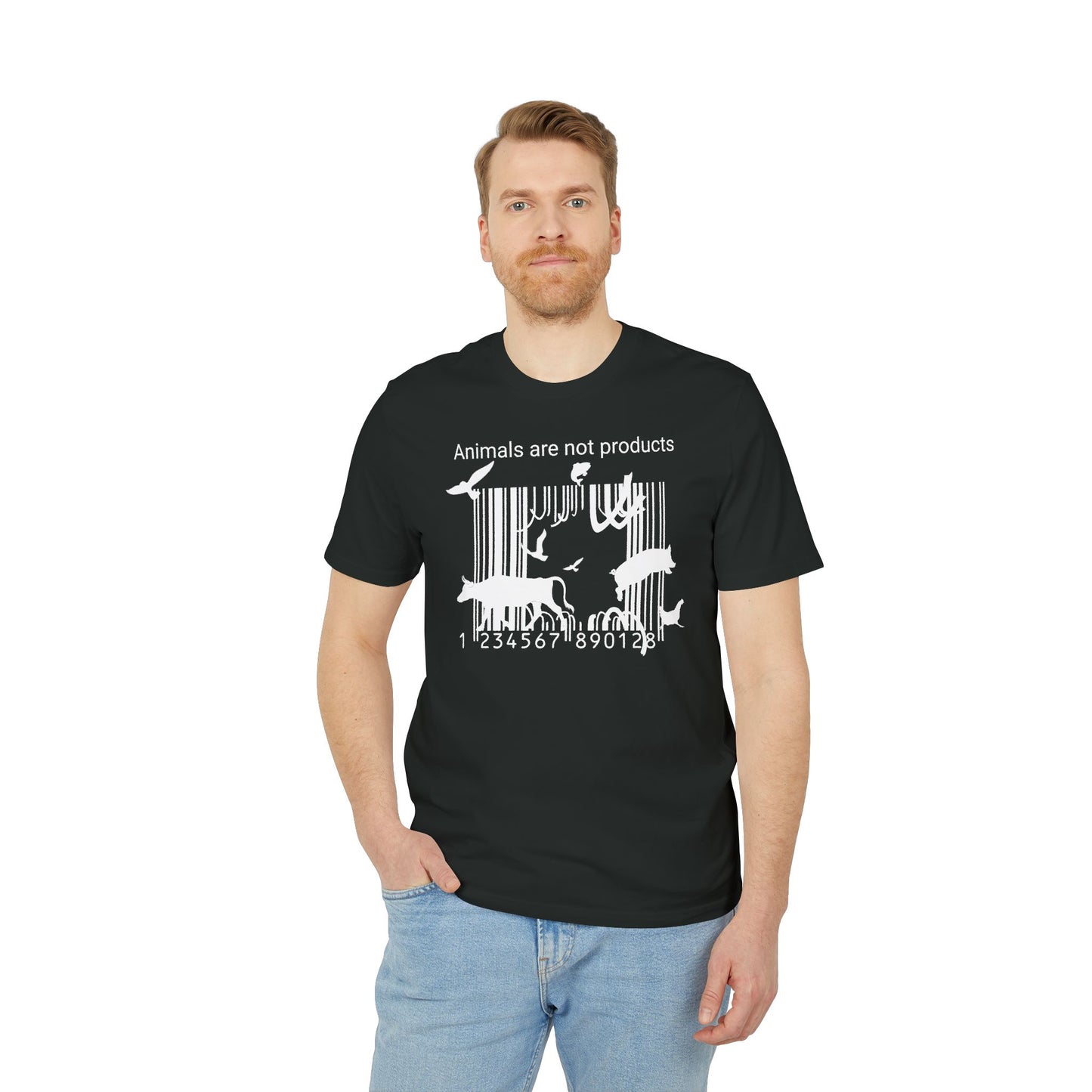 Animals Are Not Products - Unisex T-Shirt - Jumping out of Barcode
