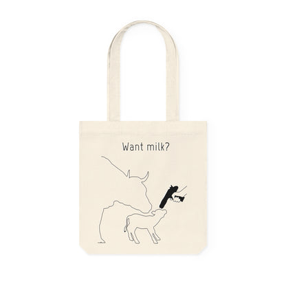 Want Milk? - Woven tote bag - Against Milk Industry