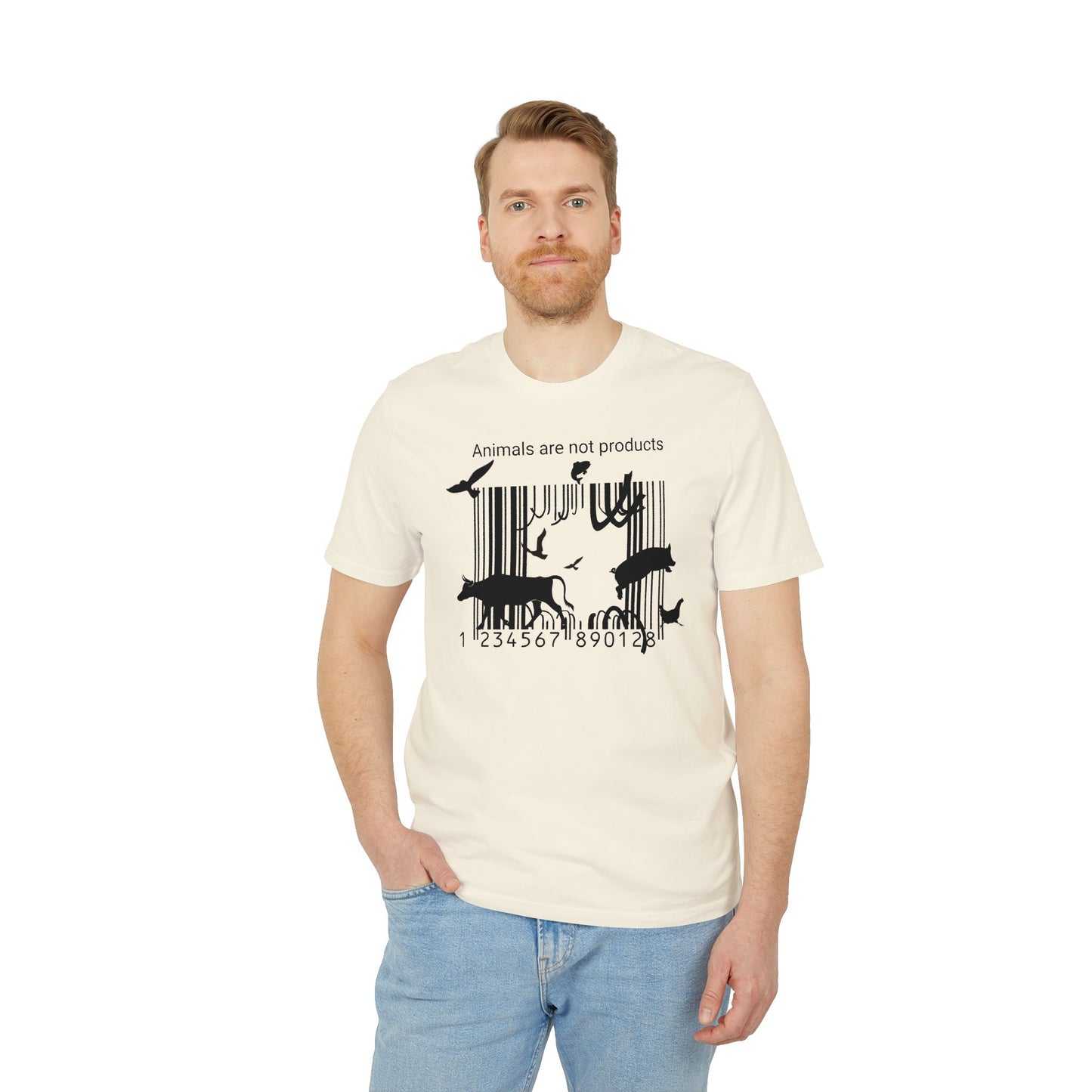 Animals Are Not Products - Unisex T-Shirt - Jumping out of Barcode