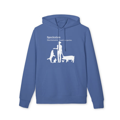 Speciesism Definition - Unisex Hoodie - Woman with Dog, Cat, Pig, and Chicken