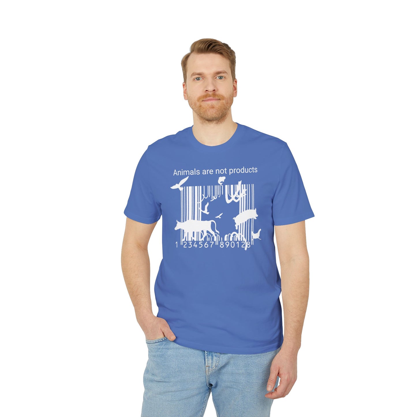 Animals Are Not Products - Unisex T-Shirt - Jumping out of Barcode