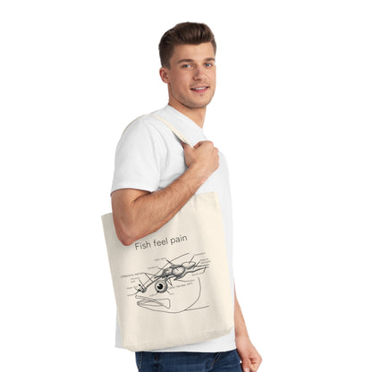 Fish Feel Pain - Woven Tote Bag - Animal Rights Activism