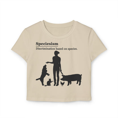 Speciesism Definition - Crop Tee - Graphic design speciesism