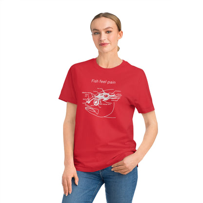 Fish Feel Pain T-Shirt - Unisex Rocker T-shirt - Graphic Tee - Fish are not vegetables