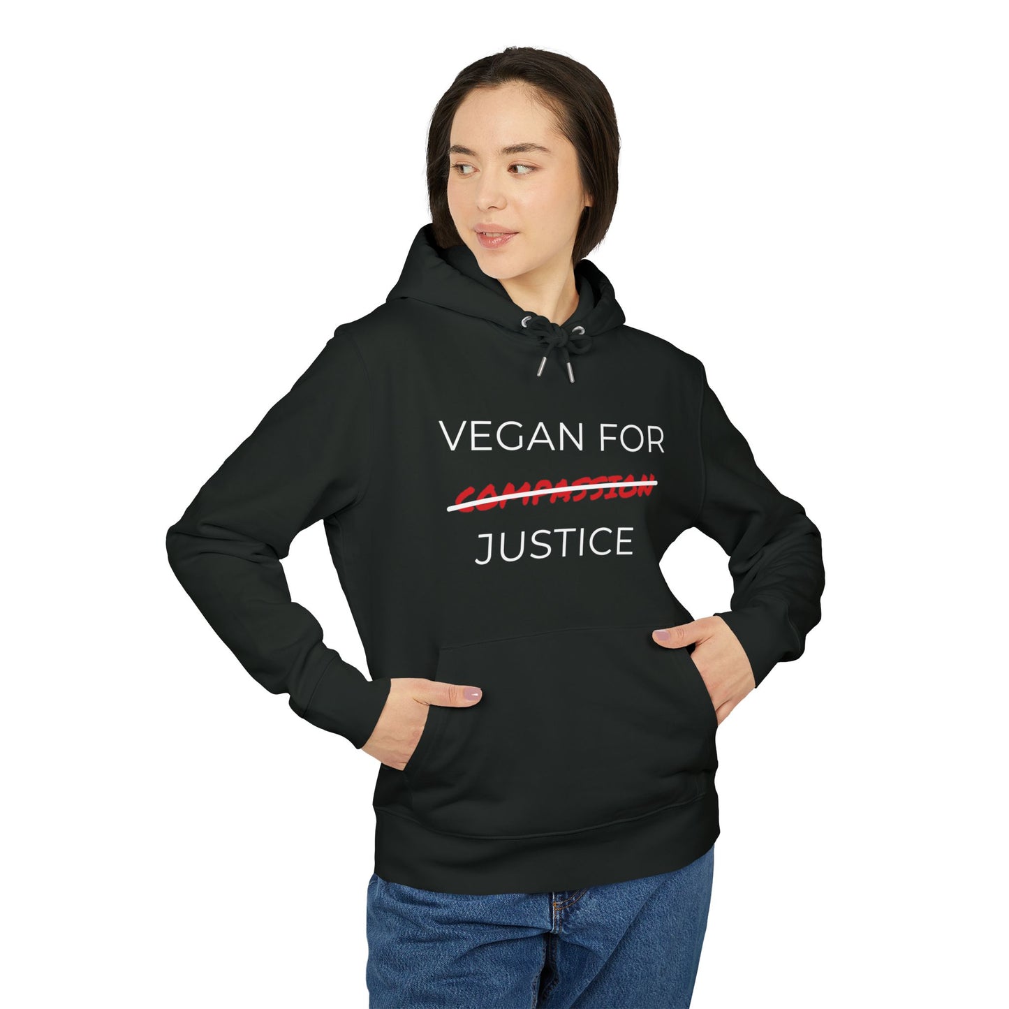 Vegan For Justice - Unisex Hoodie - Animal rights activism Hoodie