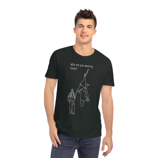 Who are you wearing today? - Unisex Rocker T-shirt - Against leather industry - cow skin to leather jacket
