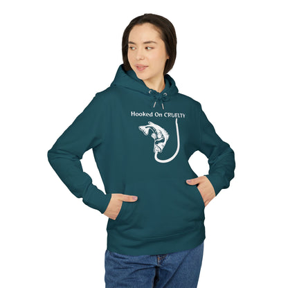 Hooked On Cruelty Design - Unisex Hoodie -  Against Fishing - Catch the eye of fishermen
