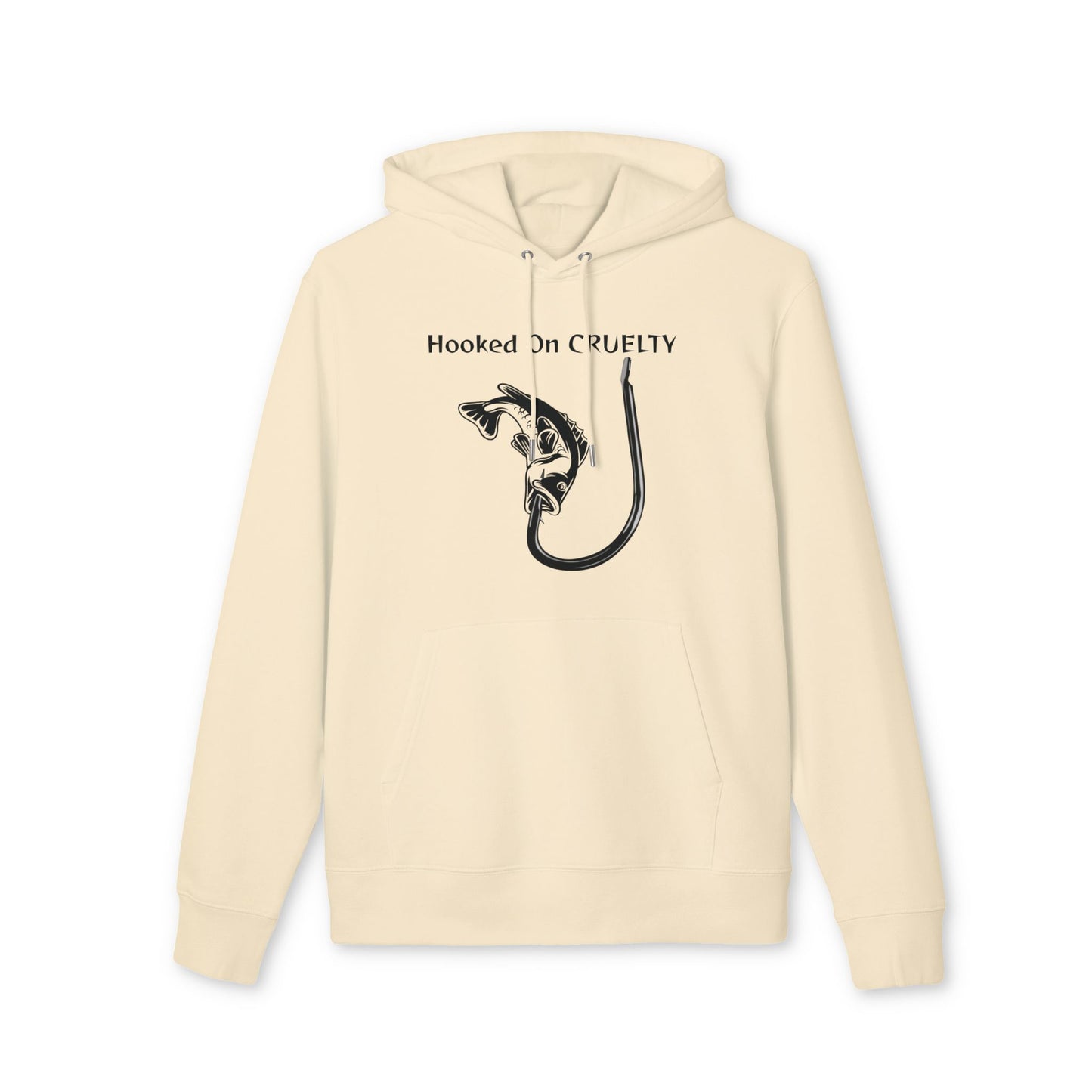 Hooked On Cruelty Design - Unisex Hoodie -  Against Fishing - Catch the eye of fishermen