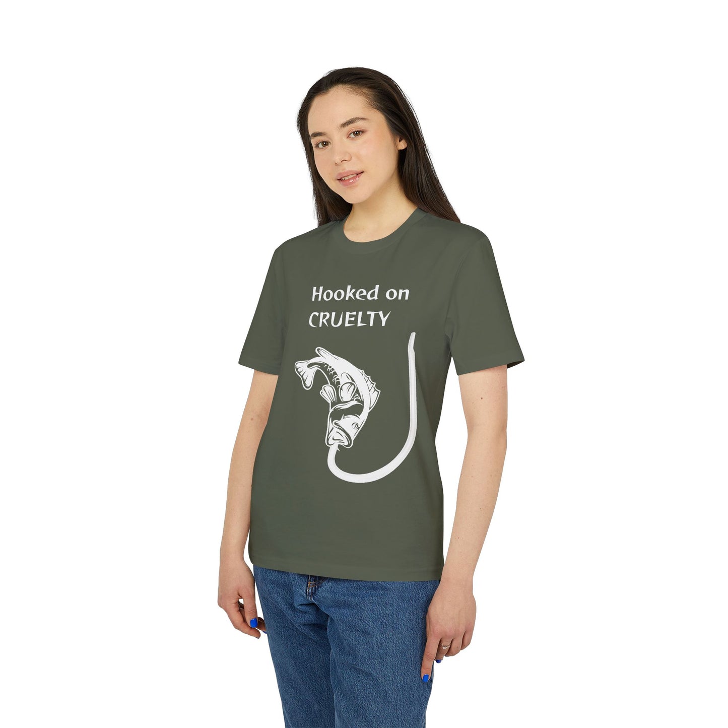 Hooked On Cruelty - Unisex T-Shirt - Against Fishing - Catch the eye of fishermen
