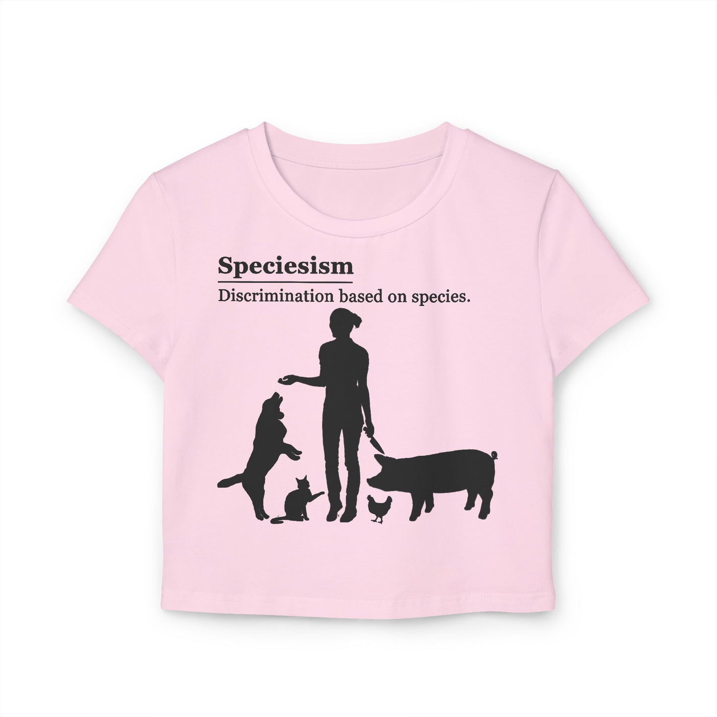 Speciesism Definition - Crop Tee - Graphic design speciesism