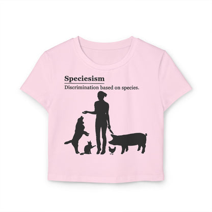 Speciesism Definition - Crop Tee - Graphic design speciesism
