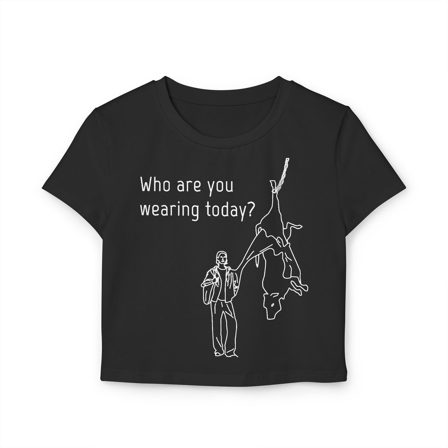Who are you wearing today? - Crop Tee - Against leather industry - cow skin to leather jacket