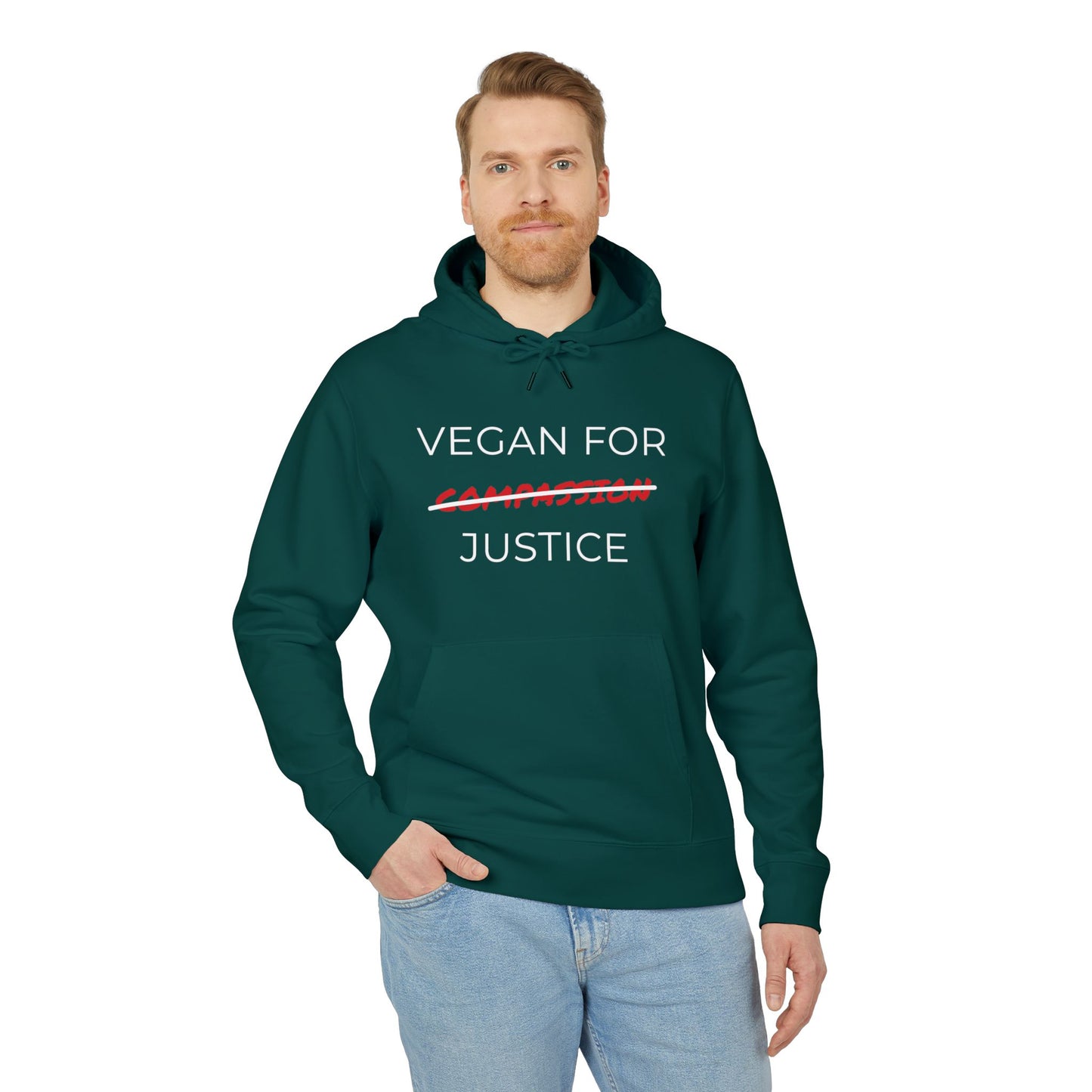 Vegan For Justice - Unisex Hoodie - Animal rights activism Hoodie