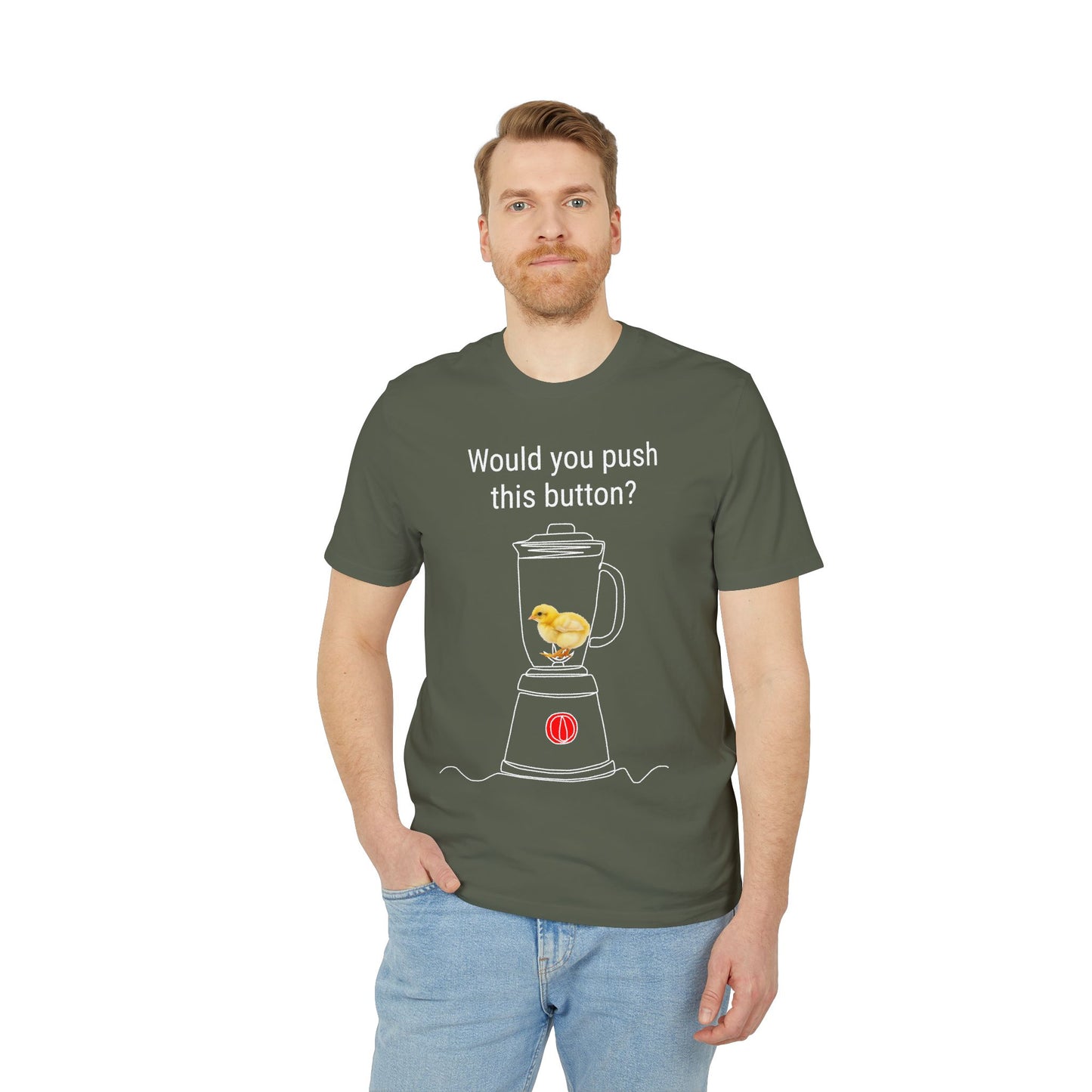 Would you push the button? - Unisex Creator 2.0 T-Shirt - Against egg industry