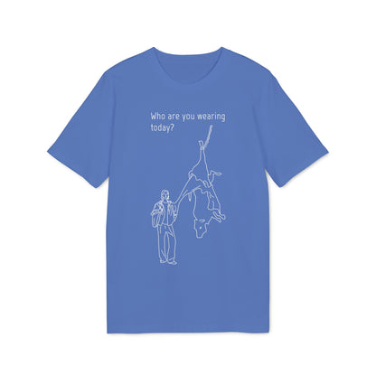 Who are you wearing today? - Unisex T-shirt - Against leather industry - cow skin to leather jacket