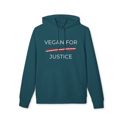 Vegan For Justice - Unisex Hoodie - Animal rights activism Hoodie