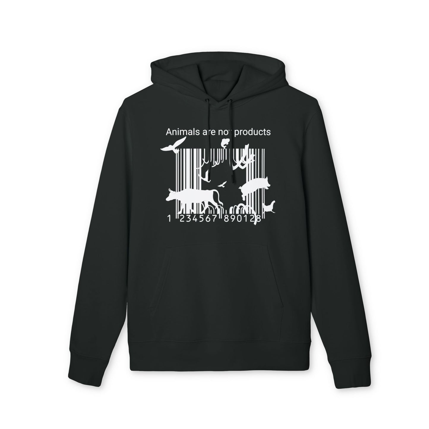 Animals Are Not Products - Unisex Hoodie - Jumping out of Barcode